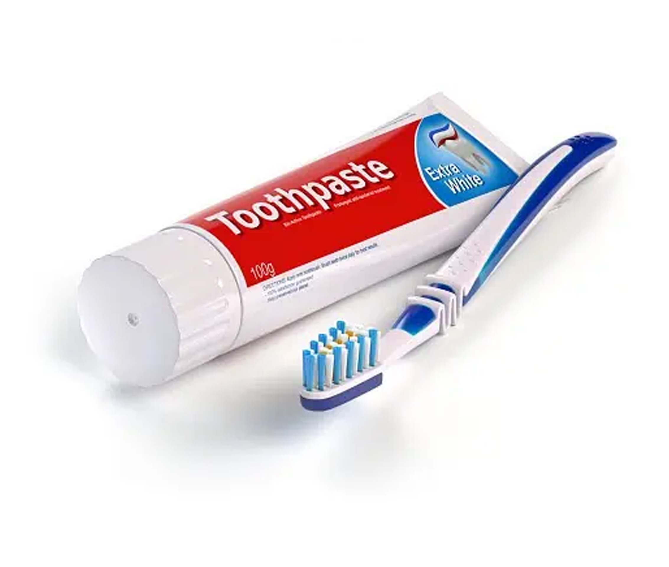 Toothbrush and toothpaste